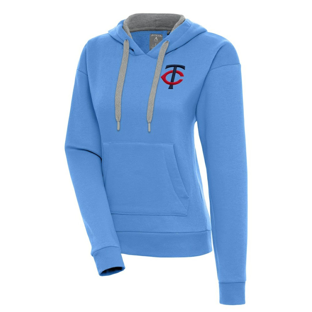 Minnesota Twins Antigua Women's Victory Pullover Hoodie - Light Blue - MLB on Sale