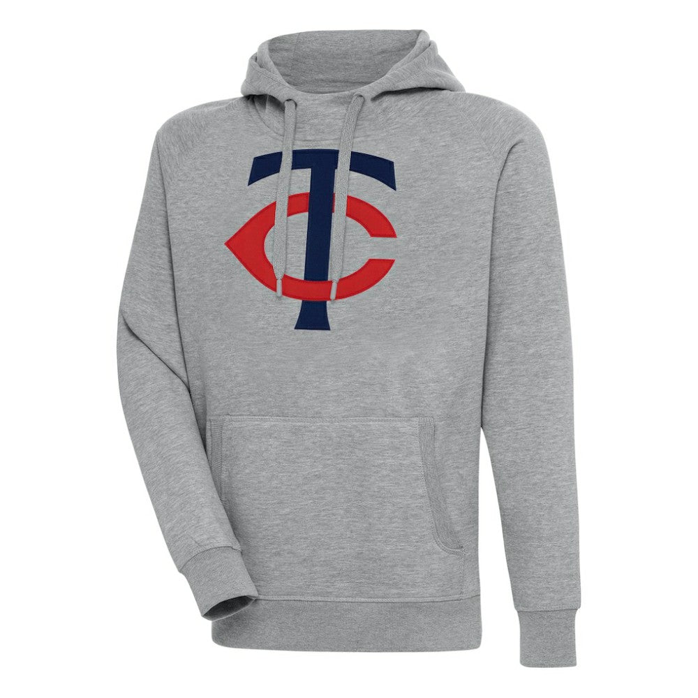 Minnesota Twins Antigua Victory Pullover Hoodie - Heather Gray - MLB Sale