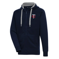 Minnesota Twins Antigua Victory Full-Zip Hoodie - Navy - MLB Online