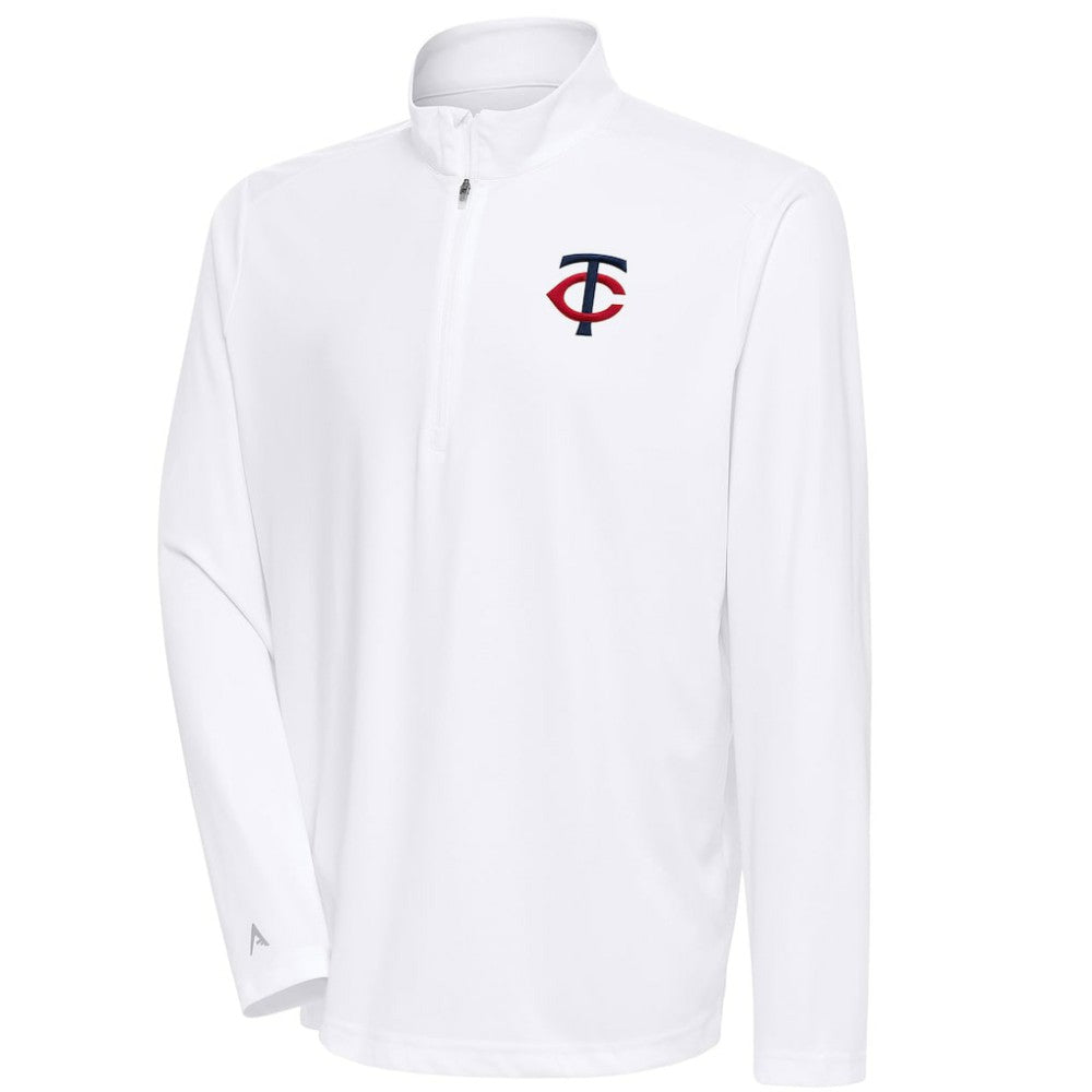 Minnesota Twins Antigua Tribute Quarter-Zip Pullover Top - White - MLB on Sale