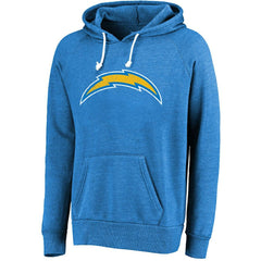 Justin Herbert Los Angeles Chargers Majestic Threads Name & Number Tri-Blend Pullover Hoodie Powder Blue