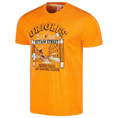 Baltimore Orioles Homage Eutaw Street Hyper Local Tri-Blend T-Shirt - Orange - MLB Sale