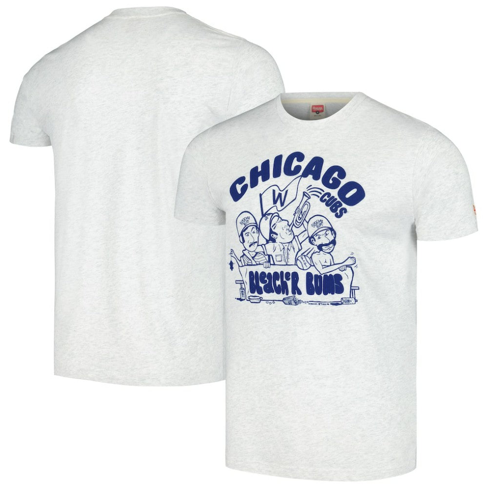 Chicago Cubs Homage Bleacher Bums Hyper Local Tri-Blend T-Shirt - Ash - MLB Online