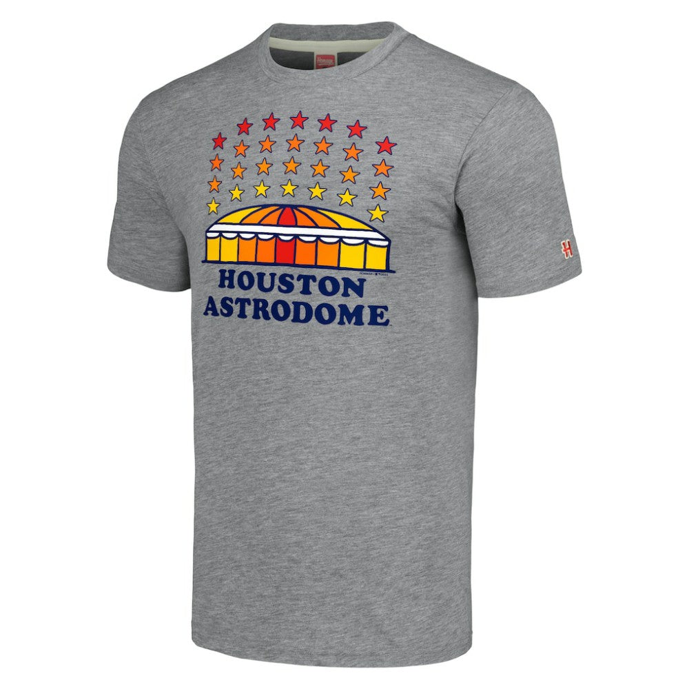 Houston Astros Homage Astrodome Stars Hyper Local Tri-Blend T-Shirt - Gray - MLB on Sale