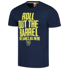 Milwaukee Brewers Homage Gangs All Here Hyper Local Tri-Blend T-Shirt - Navy - MLB on Sale