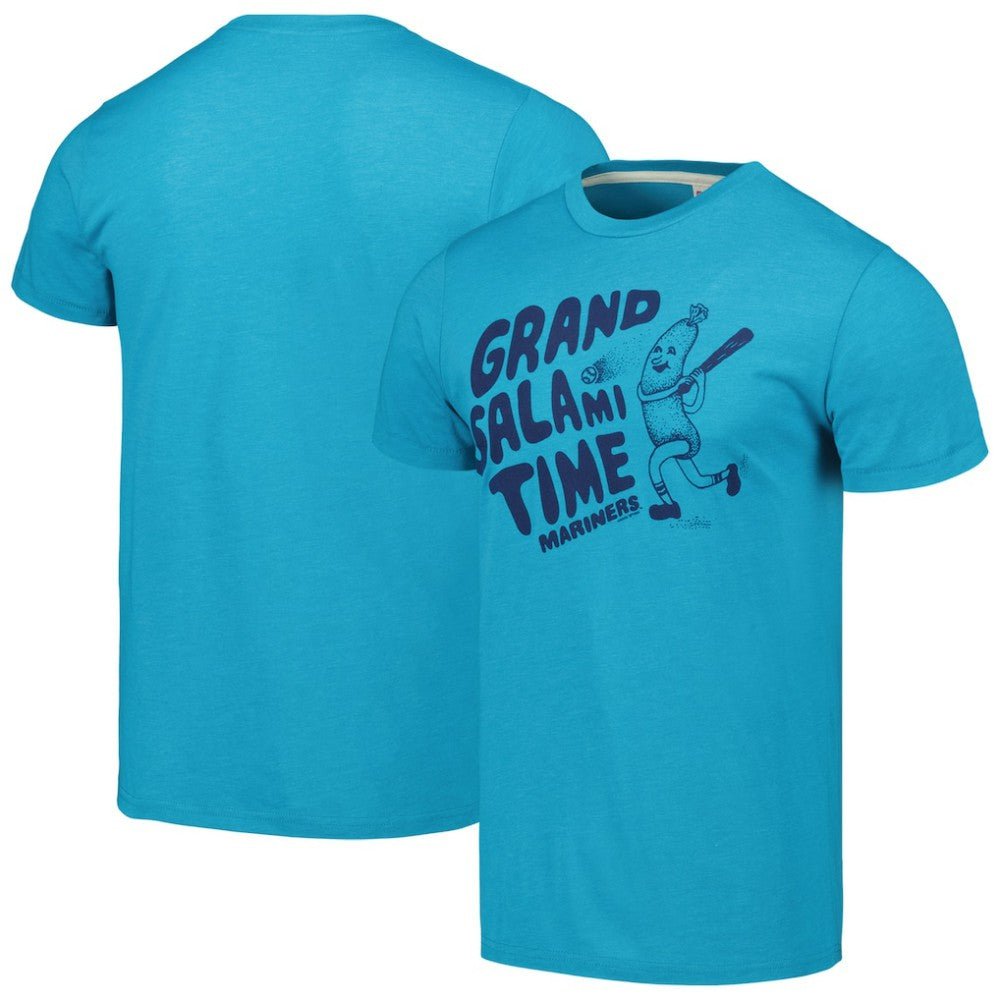 Seattle Mariners Homage Grand Salami Time Hyper Local Tri-Blend T-Shirt - Teal - MLB Lifestyle
