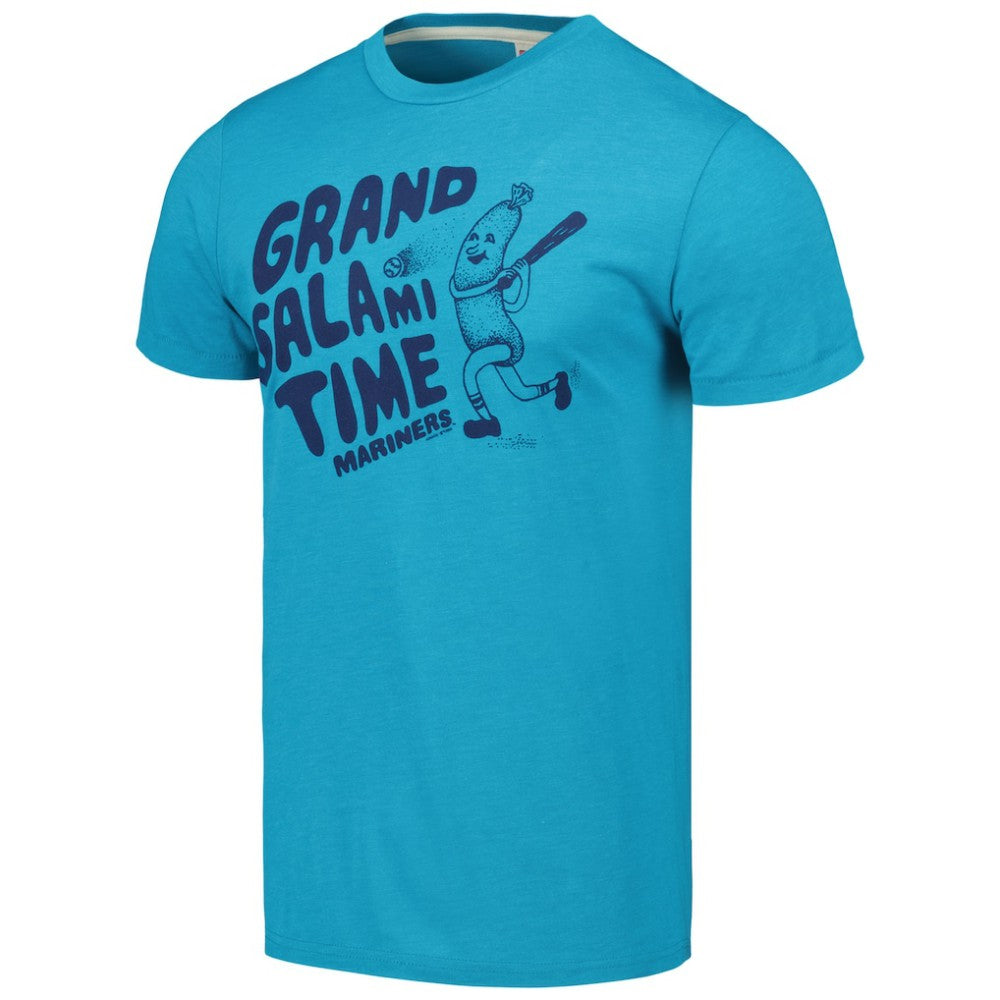 Seattle Mariners Homage Grand Salami Time Hyper Local Tri-Blend T-Shirt - Teal - MLB Lifestyle