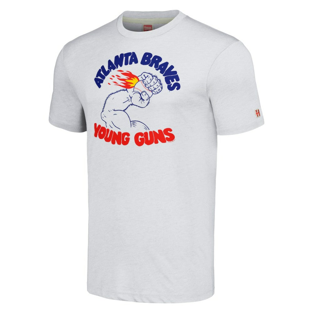 Atlanta Braves Homage Doodle Collection Young Guns Tri-Blend T-Shirt - Gray - MLB Sale