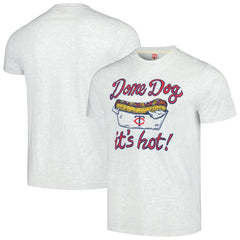 Minnesota Twins Homage Doodle Collection Dome Dog Tri-Blend T-Shirt - Gray - MLB on Sale
