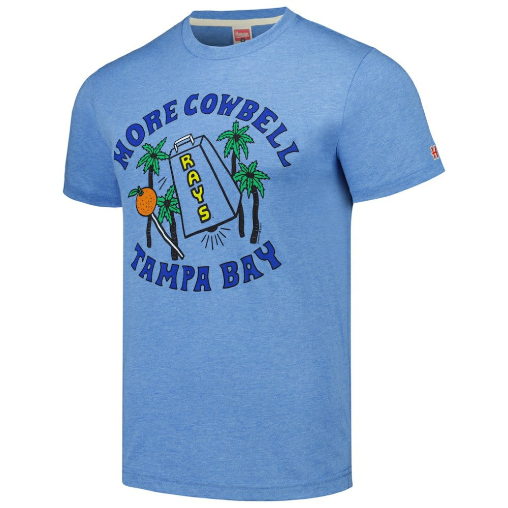 Tampa Bay Rays Homage Doodle Collection More Cowbell Tri-Blend T-Shirt - Light Blue - MLB Online