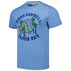Tampa Bay Rays Homage Doodle Collection More Cowbell Tri-Blend T-Shirt - Light Blue - MLB Online