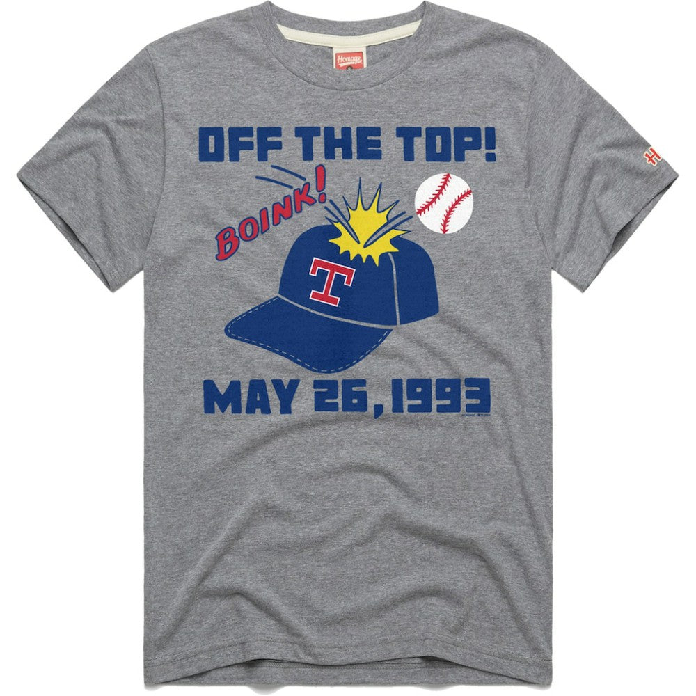 Texas Rangers Homage Doodle Collection Off the Top Tri-Blend T-Shirt - Gray - MLB Lifestyle