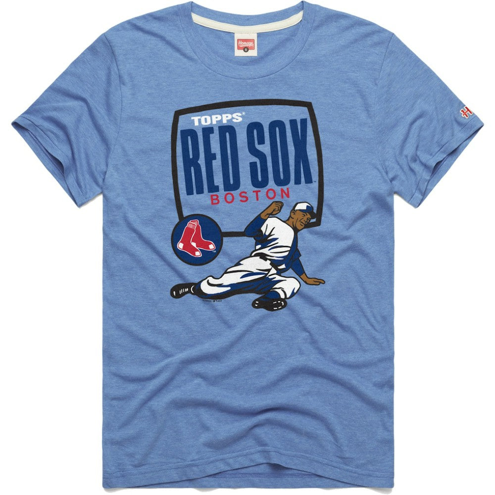 Boston Red Sox Homage x Topps Tri-Blend T-Shirt - Light Blue - MLB Sale