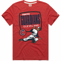 Cleveland Guardians Homage x Topps Tri-Blend T-Shirt - Red - MLB Lifestyle