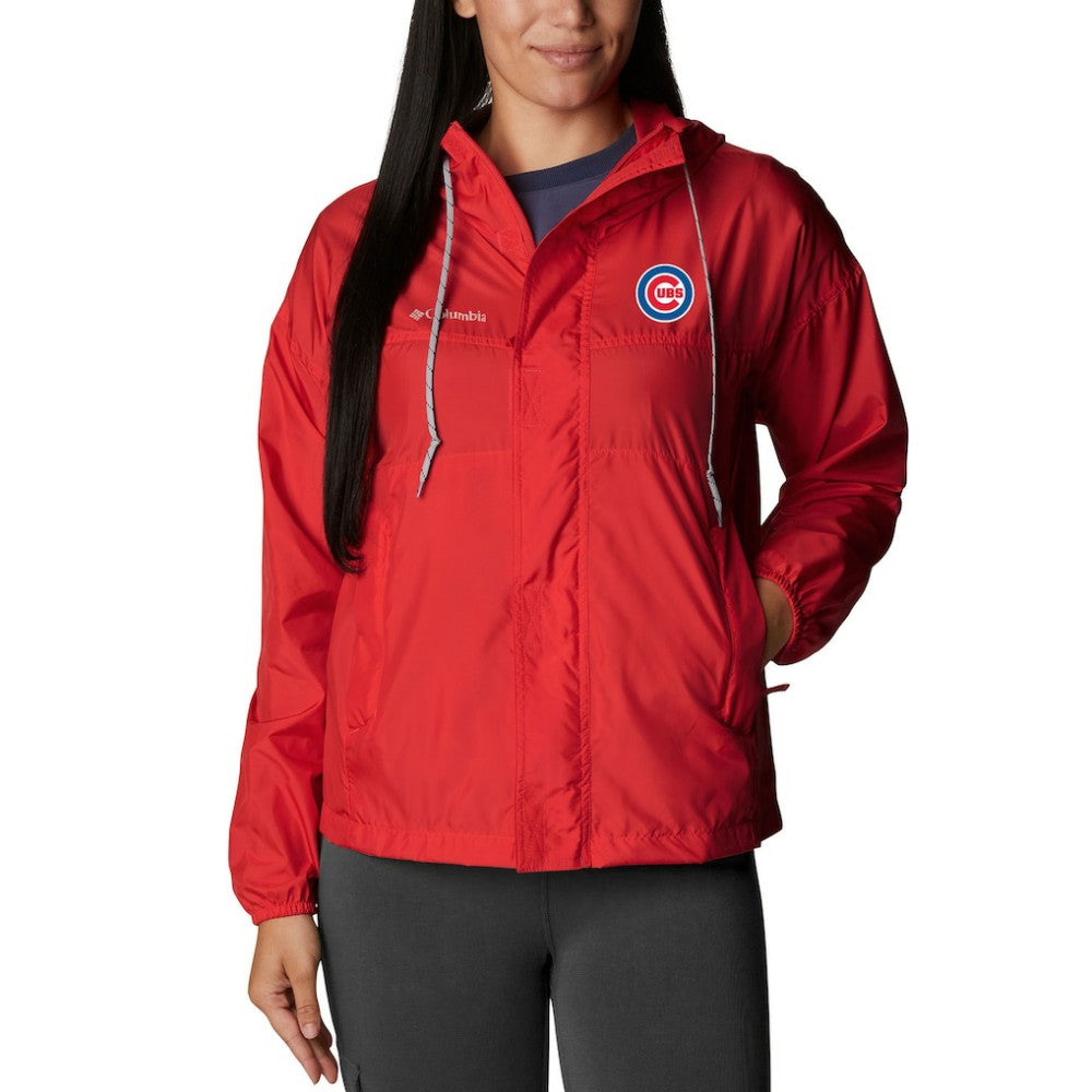 Chicago Cubs Columbia Women's Flash Challenger Full-Zip Windbreaker Jacket - Red - Columbia Discount