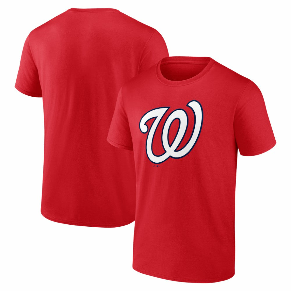 Washington Nationals Logo Athletic Official Logo T-Shirt - Red - MLB Online