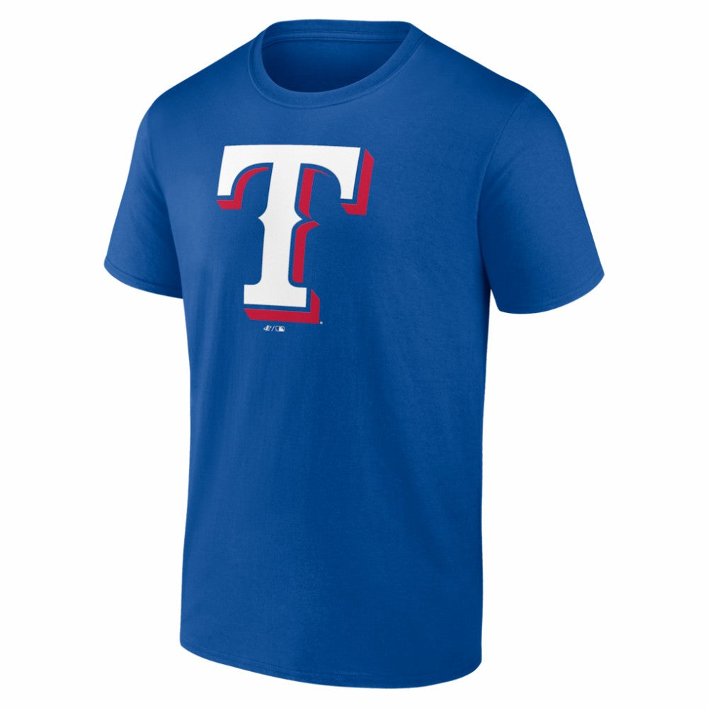 Texas Rangers Logo Athletic Official Logo T-Shirt - Royal - MLB Sale