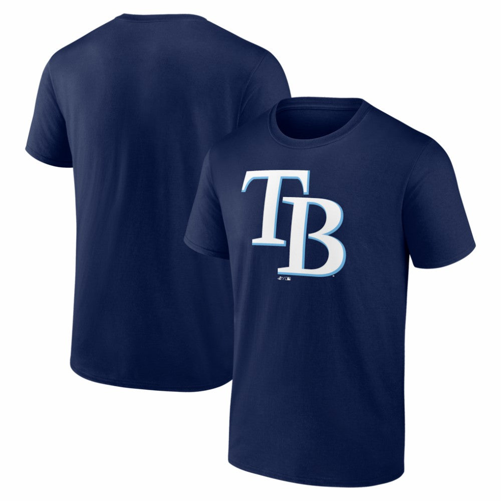 Tampa Bay Rays Logo Athletic Official Logo T-Shirt - Navy - MLB Discount