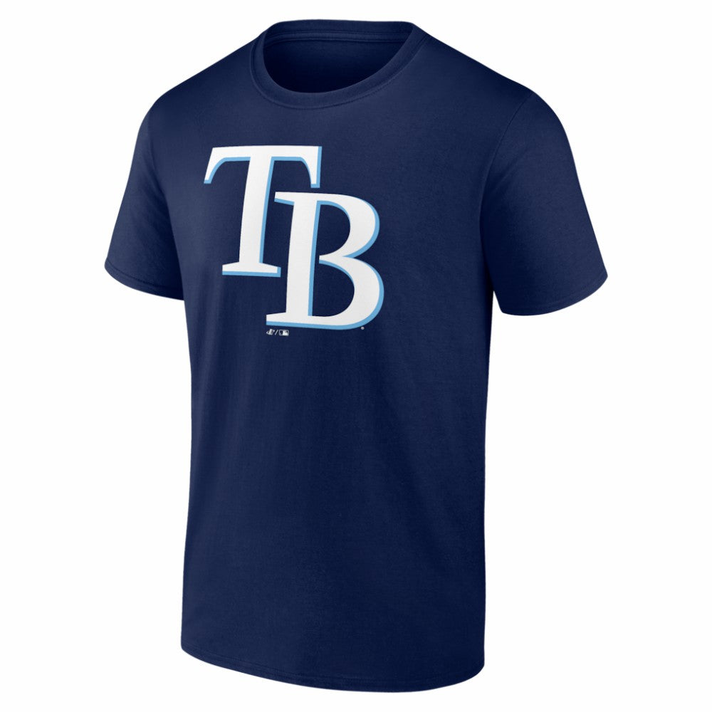 Tampa Bay Rays Logo Athletic Official Logo T-Shirt - Navy - MLB Discount