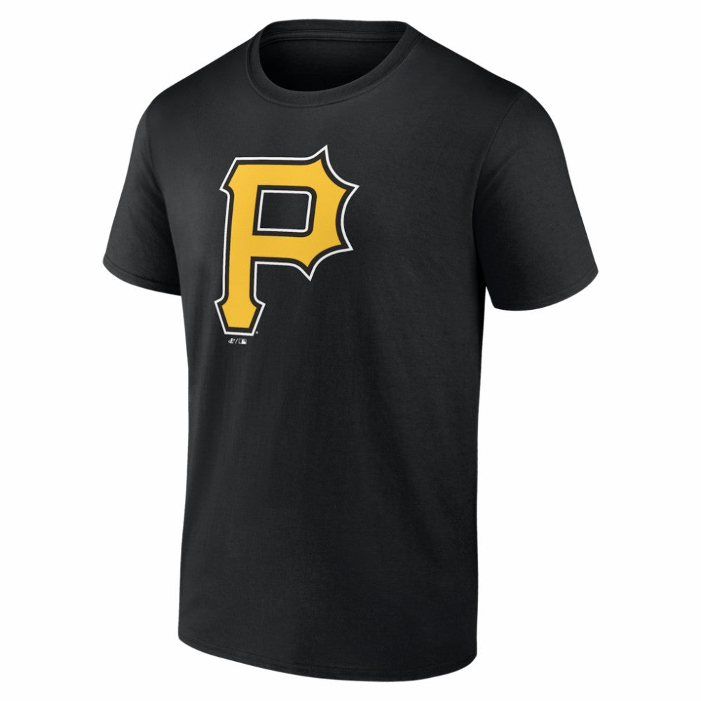 Pittsburgh Pirates Logo Athletic Official Logo T-Shirt - Black - MLB Discount