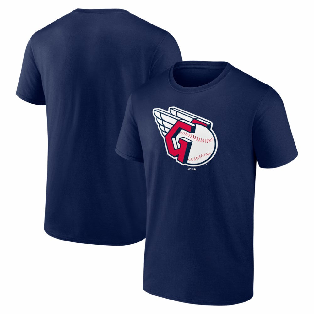 Cleveland Guardians Logo Athletic Official Logo T-Shirt - Navy - MLB Sale