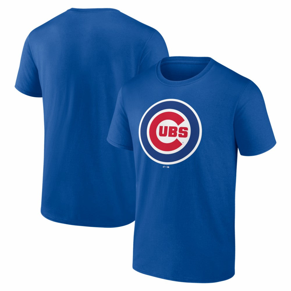 Chicago Cubs Logo Athletic Official Logo T-Shirt - Royal - MLB on Sale