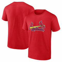 St. Louis Cardinals Logo Athletic Wordmark T-Shirt - Red - MLB Lifestyle