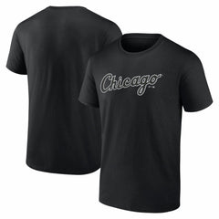 Chicago White Sox Logo Athletic Wordmark T-Shirt - Black - MLB on Sale