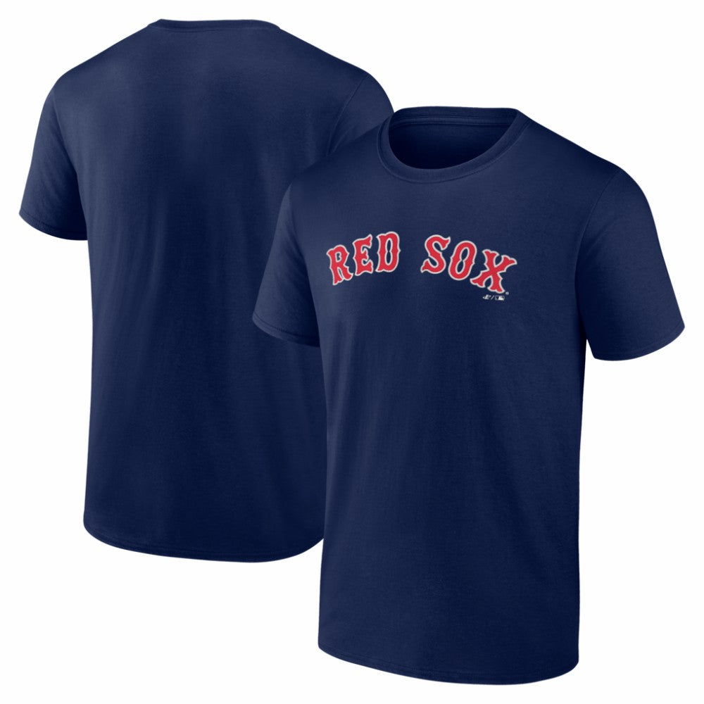 Boston Red Sox Logo Athletic Wordmark T-Shirt - Navy - MLB on Sale