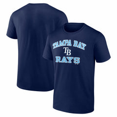 Tampa Bay Rays Logo Athletic Heart and Soul T-Shirt - Navy - MLB on Sale