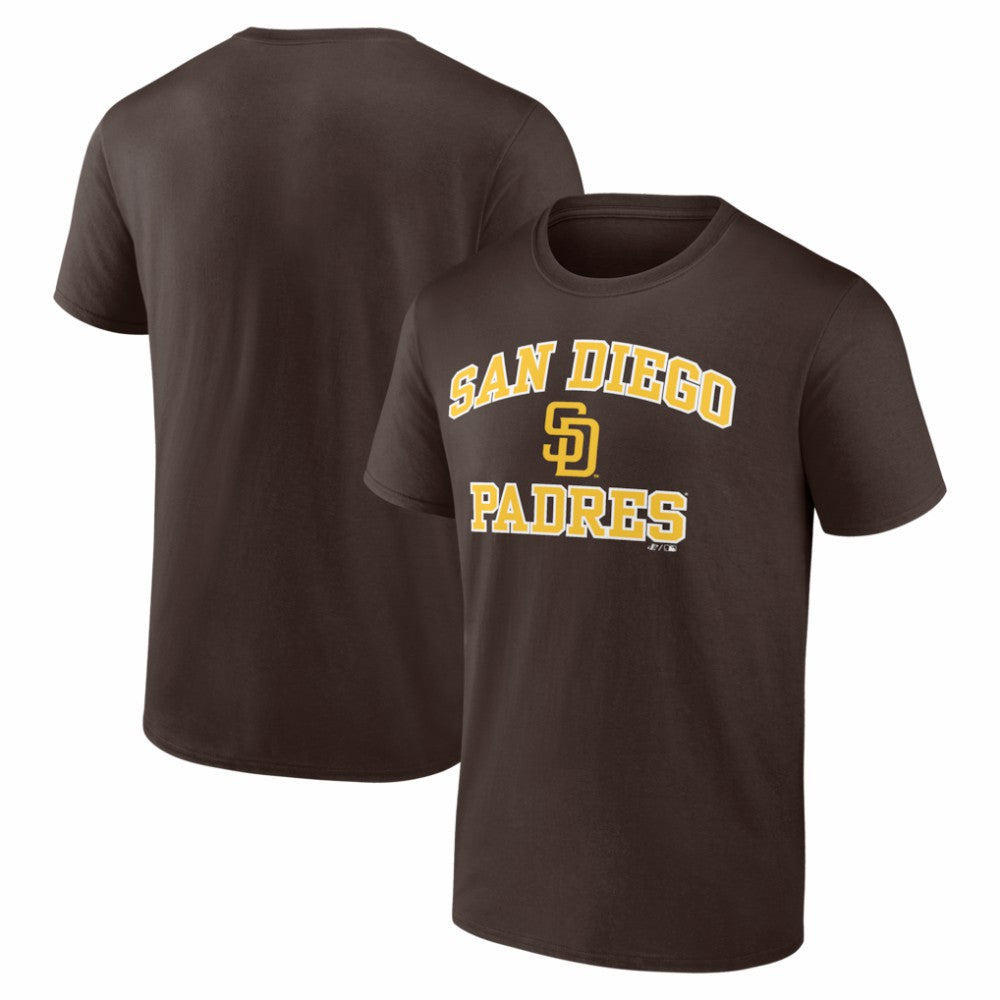 San Diego Padres Logo Athletic Heart and Soul T-Shirt - Brown - MLB Discount
