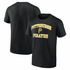 Pittsburgh Pirates Logo Athletic Heart and Soul T-Shirt - Black - MLB Sale