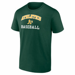 Athletics Logo Athletic Heart and Soul T-Shirt - Green - MLB Discount