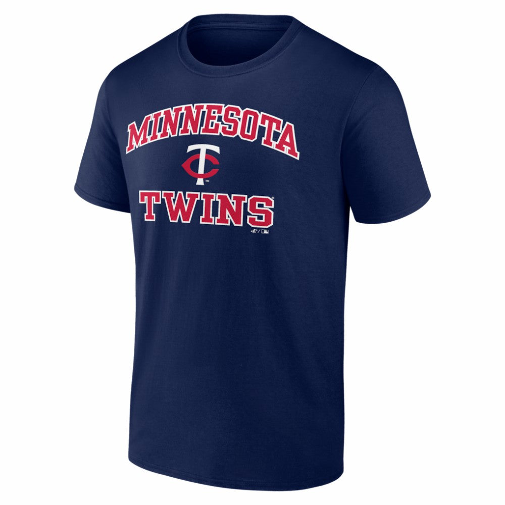 Minnesota Twins Logo Athletic Heart and Soul T-Shirt - Navy - MLB Lifestyle