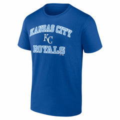 Kansas City Royals Logo Athletic Heart and Soul T-Shirt - Royal - MLB Lifestyle