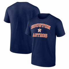 Houston Astros Logo Athletic Heart and Soul T-Shirt - Navy - MLB Lifestyle
