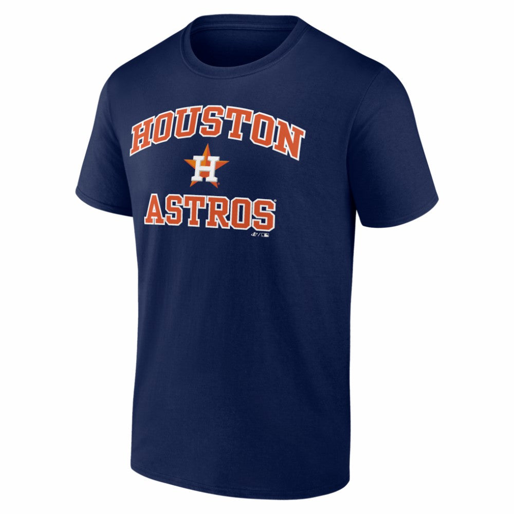 Houston Astros Logo Athletic Heart and Soul T-Shirt - Navy - MLB Lifestyle