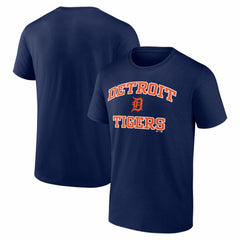 Detroit Tigers Logo Athletic Heart and Soul T-Shirt - Navy - MLB Sale