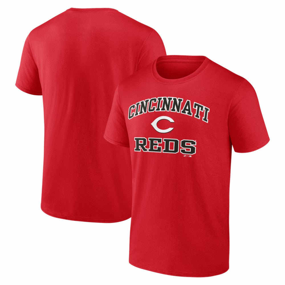 Cincinnati Reds Logo Athletic Heart and Soul T-Shirt - Red - MLB Online