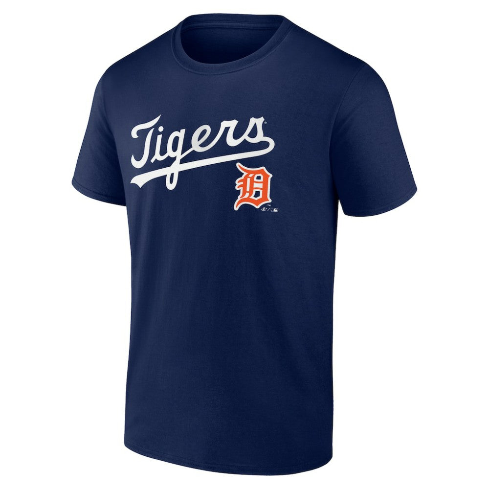 Detroit Tigers Logo Athletic Wahconah T-Shirt - Navy - MLB Lifestyle