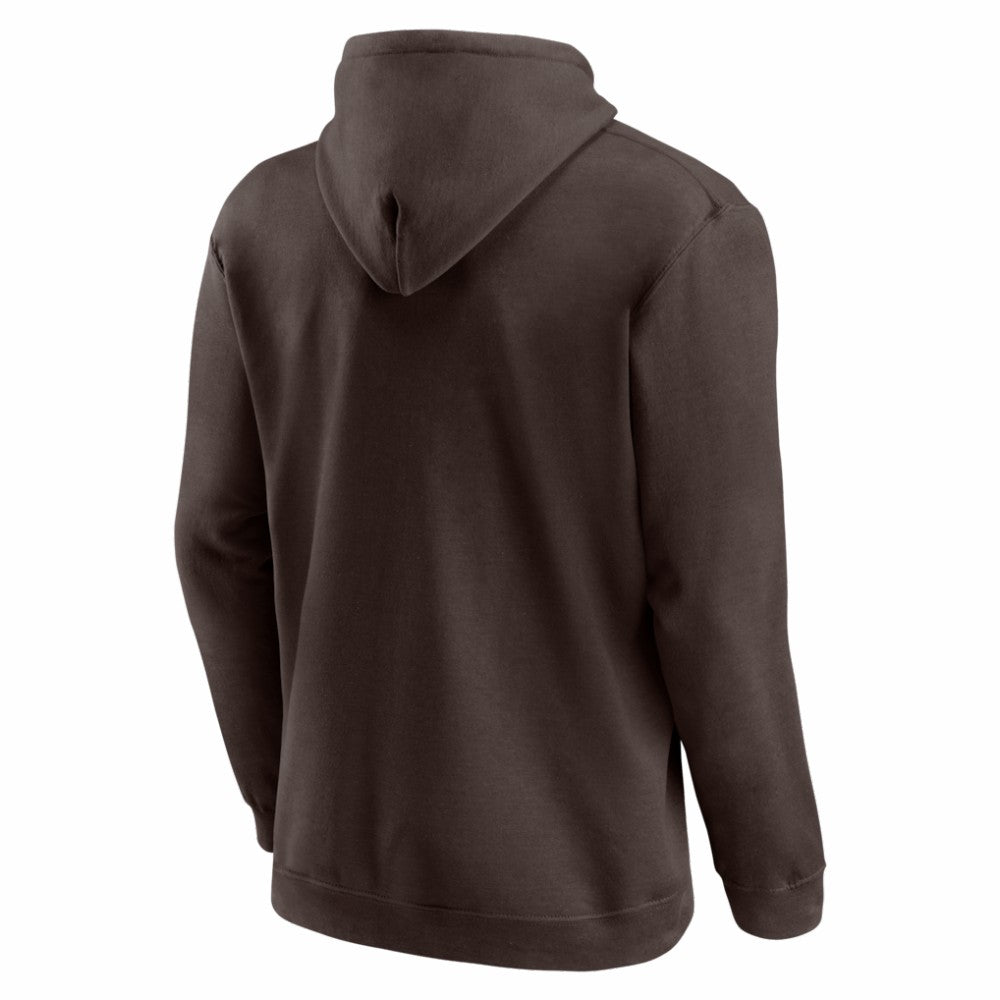 San Diego Padres Logo Athletic Wordmark Hoodie - Brown - MLB Lifestyle