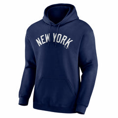 New York Yankees Logo Athletic Wordmark Hoodie - Navy - MLB Discount