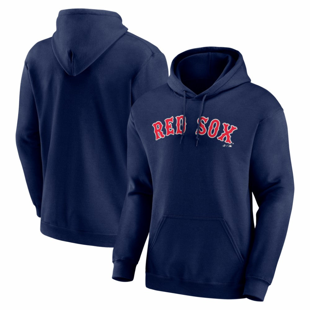 Boston Red Sox Logo Athletic Wordmark Hoodie - Navy - MLB Sale