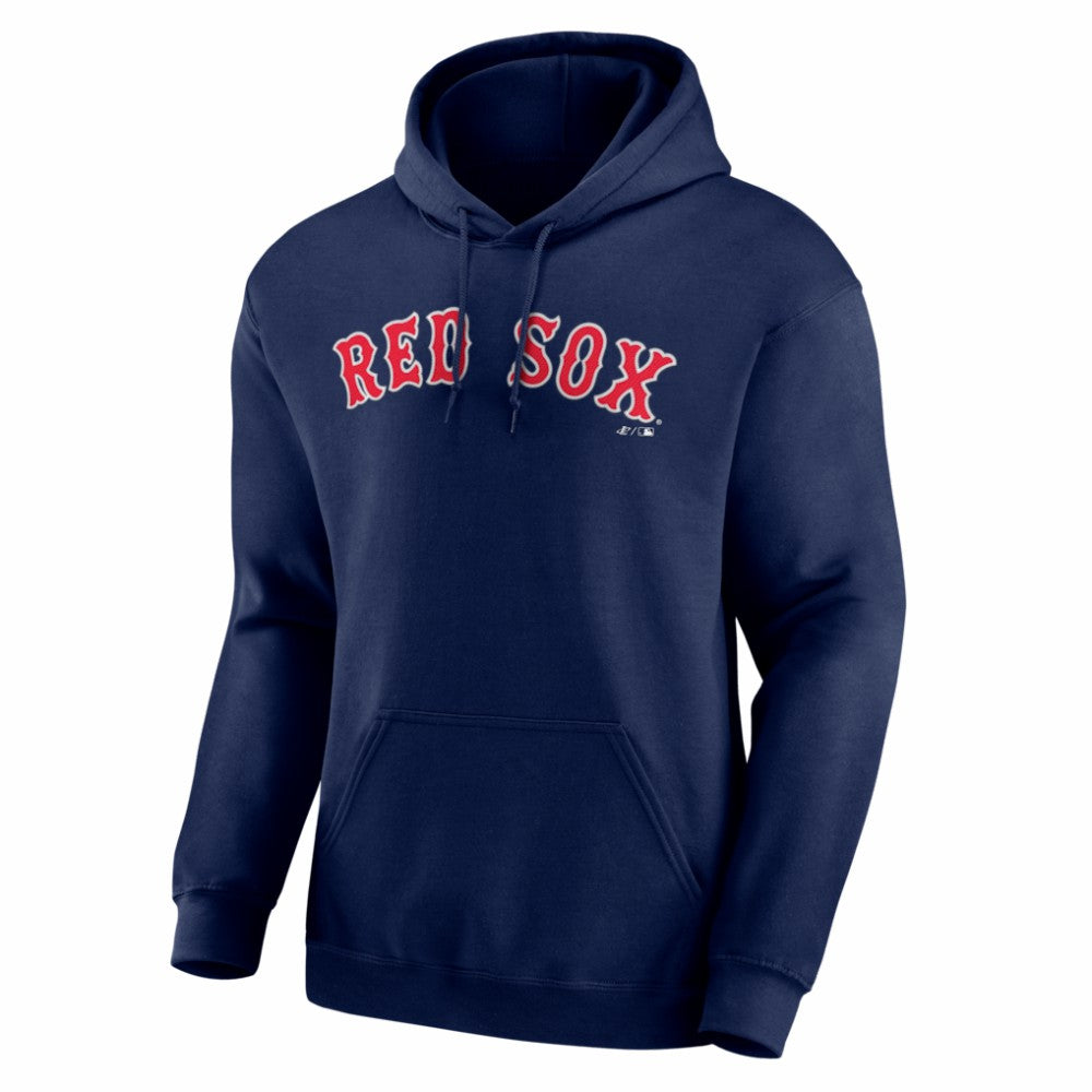 Boston Red Sox Logo Athletic Wordmark Hoodie - Navy - MLB Sale