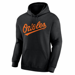 Baltimore Orioles Logo Athletic Wordmark Hoodie - Black - MLB Sale