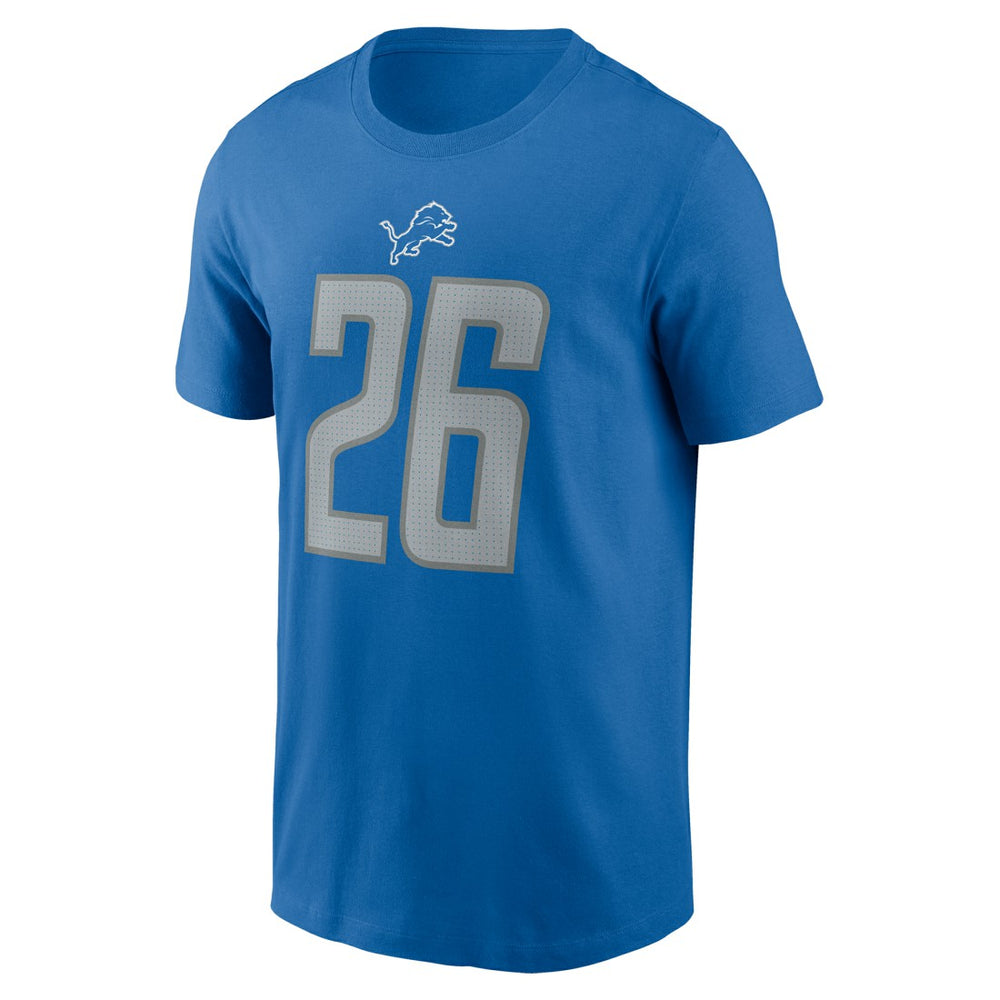Nike Jahmyr Gibbs Detroit Lions 2023 NFL Draft First Round Pick Player Name & Number T-Shirt Blue