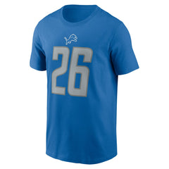 Nike Jahmyr Gibbs Detroit Lions 2023 NFL Draft First Round Pick Player Name & Number T-Shirt Blue