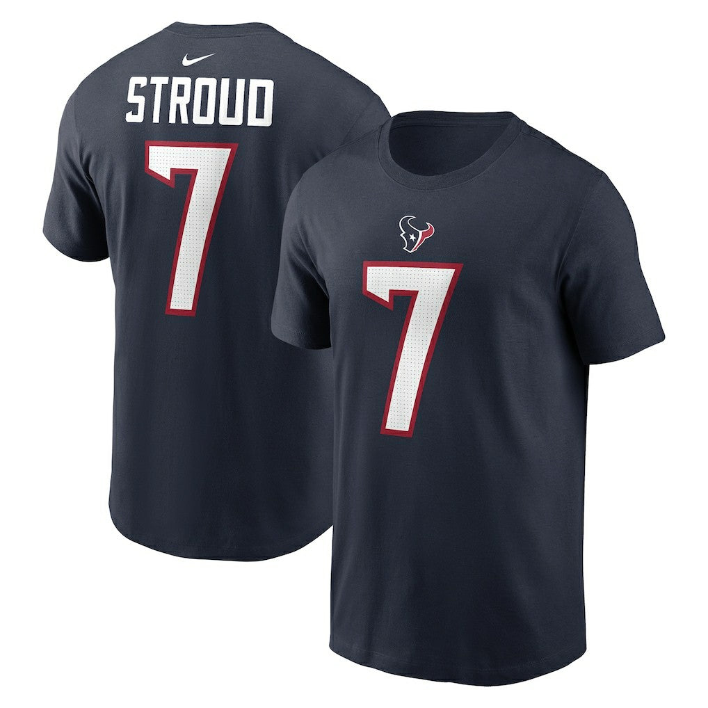 Nike C.J. Stroud Houston Texans Player Name & Number T-Shirt Navy