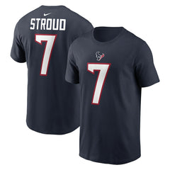 Nike C.J. Stroud Houston Texans Player Name & Number T-Shirt Navy