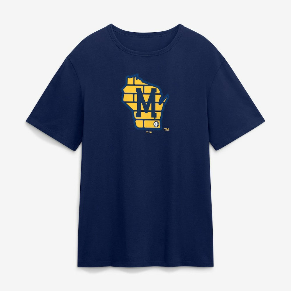 Milwaukee Brewers Fanatics Alternate Logo Legacy T-Shirt - Navy - Fanatics on Sale